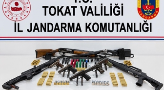 Tokat'ta silah kaçakçılığı operasyonunda 5 zanlı yakalandı