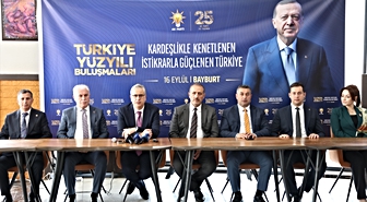 AK Parti Genel Başkan Yardımcısı Yalçın, Bayburt'ta 'Türkiye Yüzyılı Buluşmaları'nda konuştu: