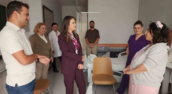 Başhekim Özbağçıvan, Kadın Doğum Servisinde incelemelerde bulundu