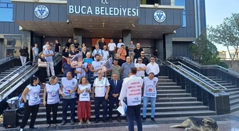 Buca Belediyesi memurları ödenmeyen SDT için eylemde