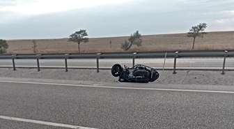 Kulu’da motosiklet devrildi: 1 yaralı