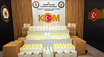 Samsun'da 1 ton 122 litre etil alkol ele geçirildi