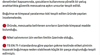Ticaret Bakanlığından çocuklar açısından risk taşıdığı tespit edilen anahtarlık için toplatma kararı