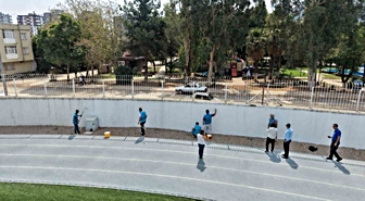 Yükümlüler eğitim ve spor alanlarını boyadı, 12 milyon TL’lik kamu yararı sağlandı