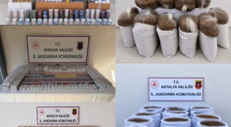 Antalya’da 1 ton 150 kilogram kıyılmış tütün ele geçirildi