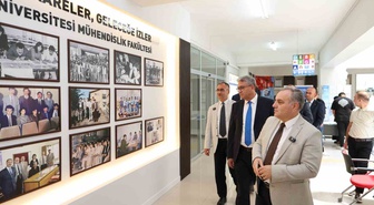 Rektör Altun’dan yenileme çalışmaları tamamlanan mühendislik fakültesinde inceleme