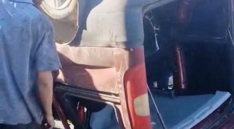 Erzurum’da takla atan araçta sürücü yaralandı