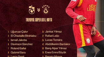 Galatasaray’ın, Trabzonspor maçı kamp kadrosu belli oldu