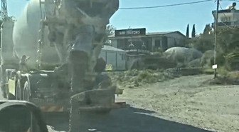 Hatay Samandağ'da yola beton döken mikserin sahibine 191 bin 867 TL ceza kesildi