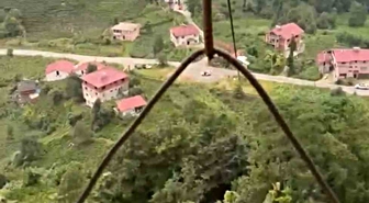 İlkel teleferikle ’heyecanlı’ yolculuk