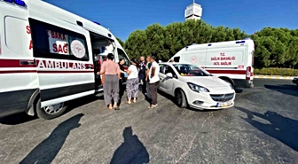 Aydın Efeler'de kavşakta ticari araçla otomobil çarpıştı, 2 kişi yaralandı
