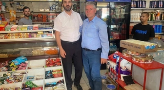 Diyarbakır Çermik'te İlçe Müftüsü Kızılarslan, Ahilik Haftası'nda esnafı ziyaret etti