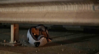 Kocaeli Başiskele'de bariyere çarpan motosikletin 34 yaşındaki sürücüsü yaralandı