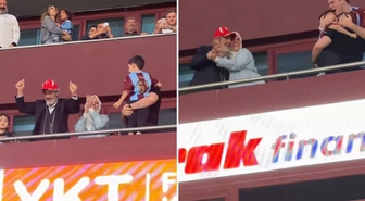 Trabzonspor gol attıkça Berat Albayrak ve ailesi coştu