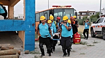 Adıyaman'da UMKE ve AFAD, 32 gönüllüyle deprem tatbikatı gerçekleştirdi