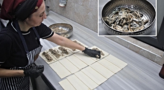 Ne pilav ne de tava... Ordu'da hamsili simit yapıldı