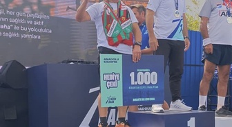 Haliç'teki 'Bir Adım Daha' koşusunu Cizreli sporcu 3. sırada tamamladı