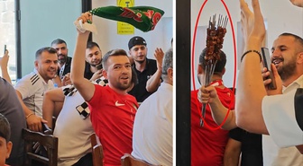 Kahvaltıda birlikte ciğer yediler! Amedspor ve Beşiktaş taraftarından dostluk mesajı