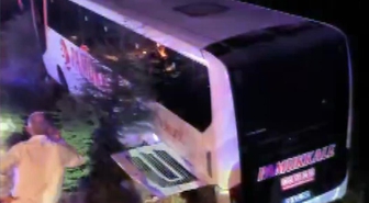 Manisa'da otobüs kazası; yaralılar var