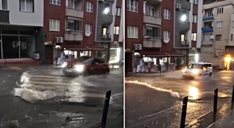 Trabzon'da şaşkına çeviren olay! Şiddetli yağmur kasisi yerinden söktü