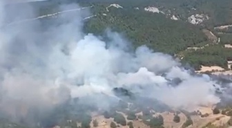 Balıkesir Karesi'de orman dışı alanda çıkan yangın ormana sıçradı