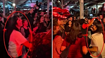 Berlin'de seçimi kazanan Elif Eralp 'Jin, jiyan, azadi' sloganıyla halay çekti