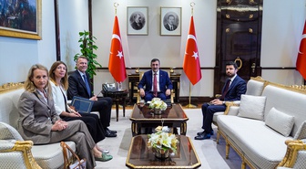 Cevdet Yılmaz, AB Delegasyonu Başkanı ve 3 ülke büyükelçisini ayrı ayrı kabul etti
