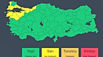 İçişleri Bakanlığı yarın Marmara, Düzce ve Zonguldak'ı kuvvetli yağışa karşı uyardı