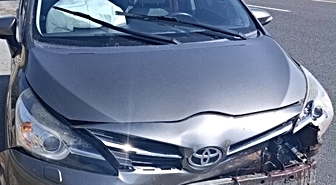 Sivrihisar'da koyuna çarpan otomobilde 1 kişi hafif yaralandı, koyun telef oldu