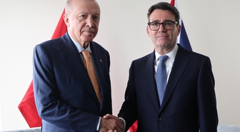 Cumhurbaşkanı Erdoğan, İngiltere Başbakanı Burnham ile bir araya geldi