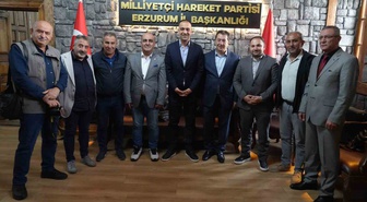 DAGC heyeti, MHP Erzurum İl Başkanı Yurdagül’e hayırlı olsun ziyaretinde bulundu
