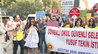 Eğitim-Sen, Manisa Turgutlu'da 11 öğrencinin yaralandığı saldırıyı protesto etti
