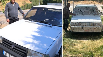Sanayide 80 bin TL fiyat aldı, otomobilini 10 bin TL’ye kendi boyadı