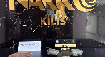 Kilis'te operasyonda 1 kilo 855 gram esrar ele geçirildi, bir şüpheli tutuklandı