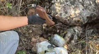 Kilis'te operasyonda 1 kilo 855 gram takoz esrar ile AK-47 şarjörü ele geçirildi