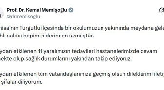 Sağlık Bakanı Memişoğlu, Turgutlu'daki saldırıda yaralanan 11 kişiyi takip ediyor