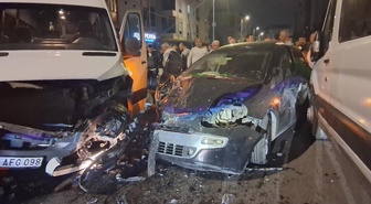 Tekirdağ Çerkezköy'de araç minibüsle çarpıştı, otomobil sürücüsü 1.67 promil alkollü çıktı