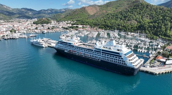 668 yolculu Azamara Onward kruvaziyeri Marmaris Limanı'na yanaştırıldı