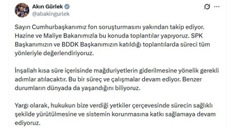 Bakan Gürlek fon soruşturmasında mağduriyetler için adım atılacağını söyledi