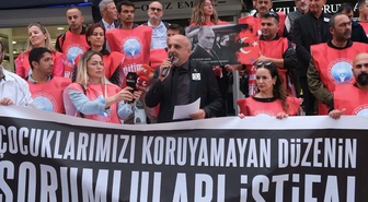Eğitim-İş Isparta Şubesi, 11 öğrencinin yaralandığı saldırıya önlükle tepki gösterdi