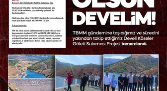MHP'li Baki Ersoy, Develi Köseler Göleti Sulaması Projesi'nin tamamlandığını duyurdu