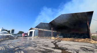 Samsun Bafra'da saman yangını kontrol altına alındı, 435 ton yonca zarar gördü