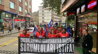 Turgutlu'da 11 öğrencinin yaralandığı saldırıyı Eğitim-İş Rize protesto etti