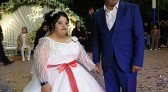 Burdur'da Down sendromlu Elif Aldemir'in düğün hayali temsili törenle gerçek oldu