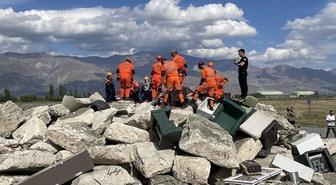 Erzincan merkezli 6.9'luk deprem tatbikatına 4 ilde 1052 personel ve 207 araç katıldı