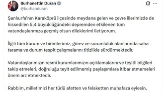 İletişim Başkanı, 5.4'lük depremde teyitsiz paylaşımlara itibar edilmemesini istedi
