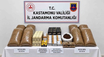 Kastamonu'da 5 bin 480 doldurulmuş makaron ve 38 kilogram tütün ele geçirildi