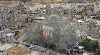 Nevşehir Göreme'de 5 peribacasının restorasyonu son aşamaya geldi