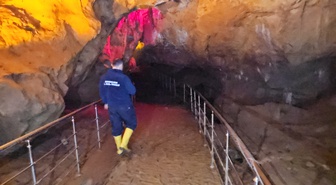 Zonguldak'ta yağış sonrası Gökgöl Mağarası'nı su bastı, ziyaretçi girişi durduruldu