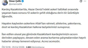AK Parti'li Çelik'ten, Kazakistan'a taziye mesajı